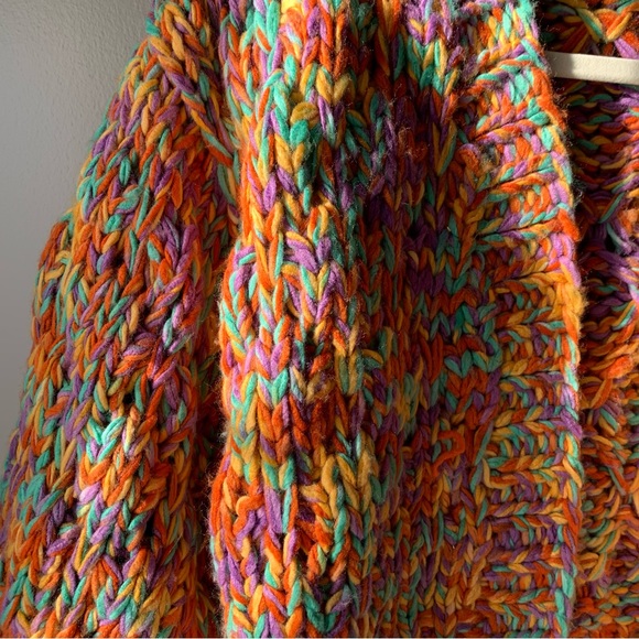 VRG GRL An Obsession Knit Cardigan in Rainbow - Picture 3 of 7